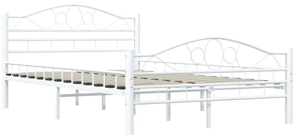 Cadru de pat, alb, 120 x 200 cm, metal