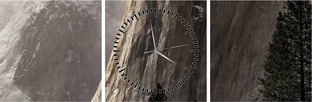 Tablou din valea Yosemite parcul național, SUA (cu ceas) (90x30 cm)