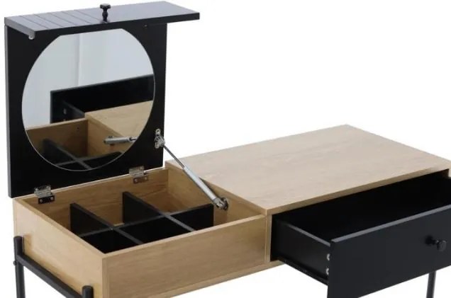 Masă de toaletă Bianca Wood/Black