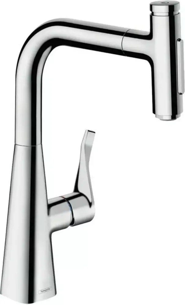 Baterie bucatarie cu dus extractibil Hansgrohe Metris Select M71 240 cu 2 jeturi si sBox