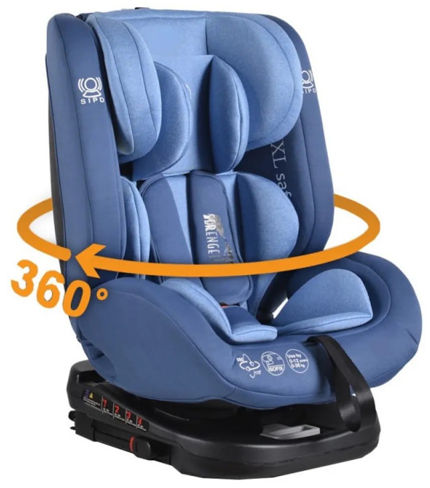 Scaun Auto cu Isofix NOVOKIDS™ Serengenti Deluxe, Rotire 360°, 0-36 kg, Tetiera reglabila pe inaltime, Omologare R-129 i-Size, Centura 5 puncte,