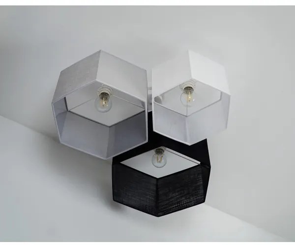 Lustră aplicată Duolla ROLLER TRIO HEX 3xE27/15W/230V negru/gri/alb