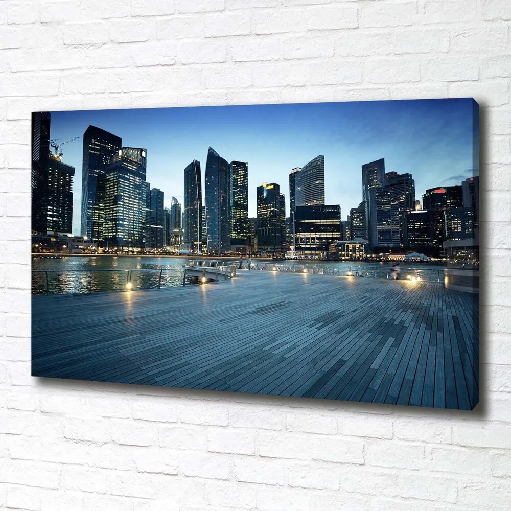 Print pe canvas Singapore timp de noapte