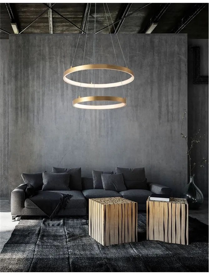 Lustra moderna suspendata, diametru 60cm, LED Leon