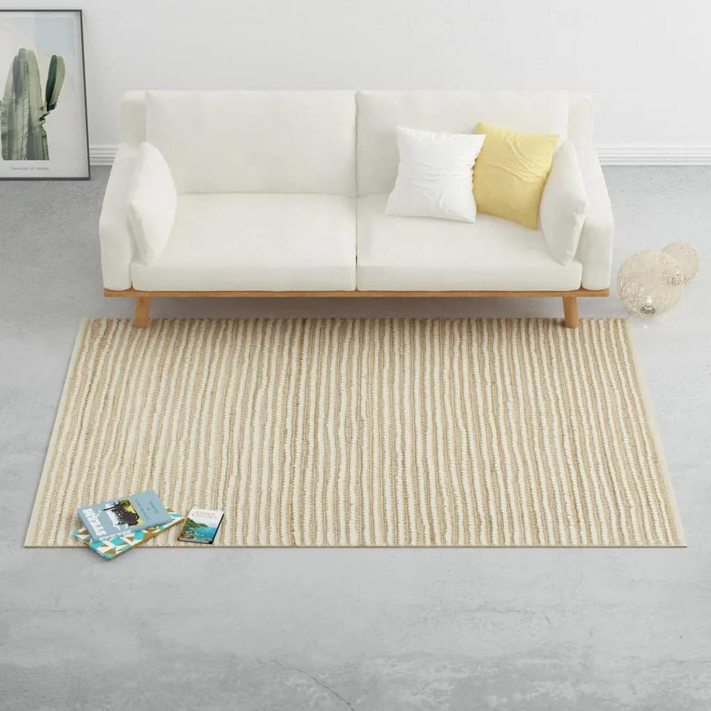 Covor din lana si canepa, 160 x 230 cm, natural alb 160x230 cm