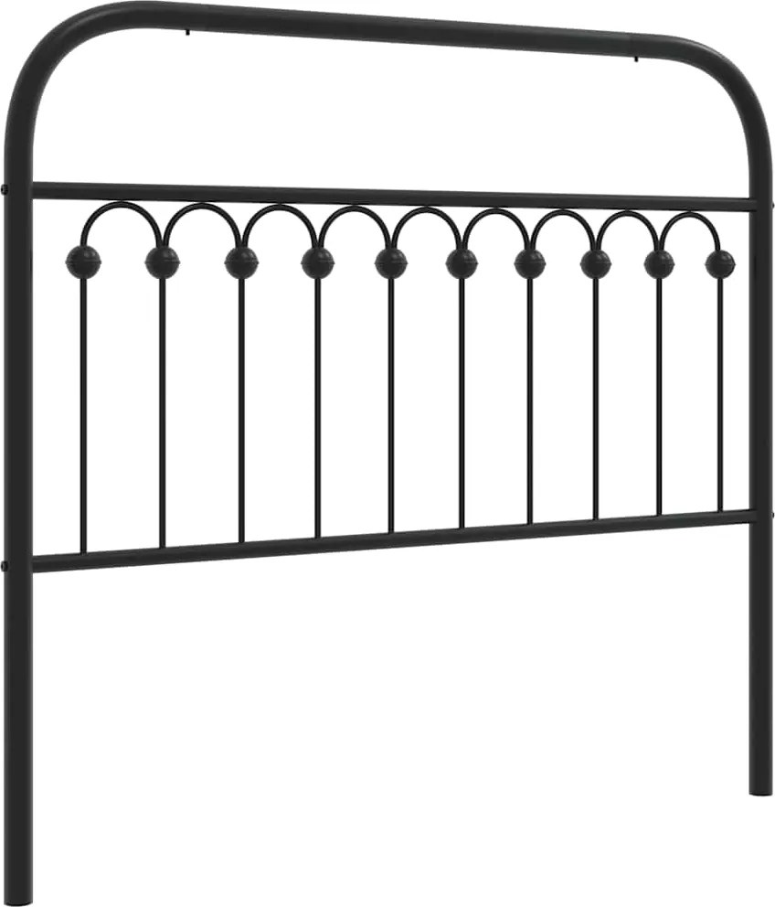 vidaXL Tăblie de pat de schimb metalică, negru, 107 cm