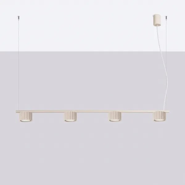 Sollux SL.2697 - Lustră suspendată pe cablu AURA 4xGX53/10W/230V crem