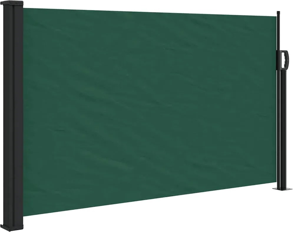 vidaXL Copertina laterală retractabilă, verde închis, 120x500 cm