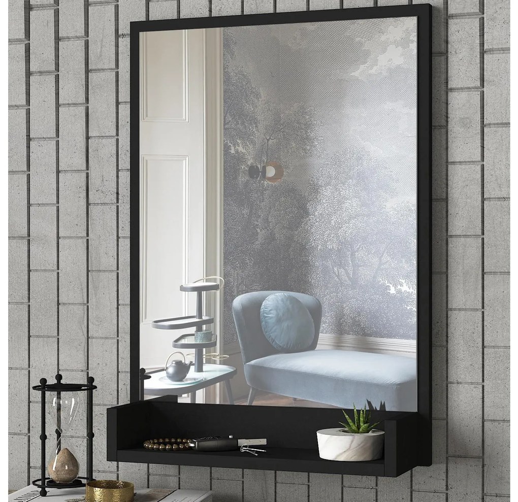 Oglindă decorativă Bimuvo 1 (negru) . 1093610