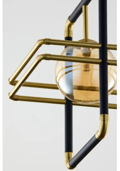 Lustră pe cablu Jupiter 2025 FIORI 1xG9/10W/230V negru/auriu/bej