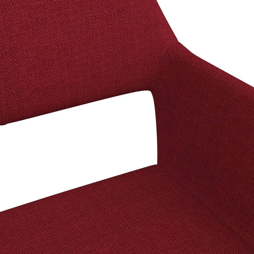 Scaun de masa pivotant, rosu vin, material textil 1, Bordo