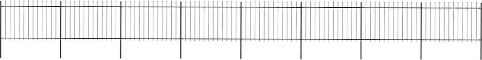 vidaXL Gard de grădină cu vârf tip suliță din oțel 1426x120 cm, negru