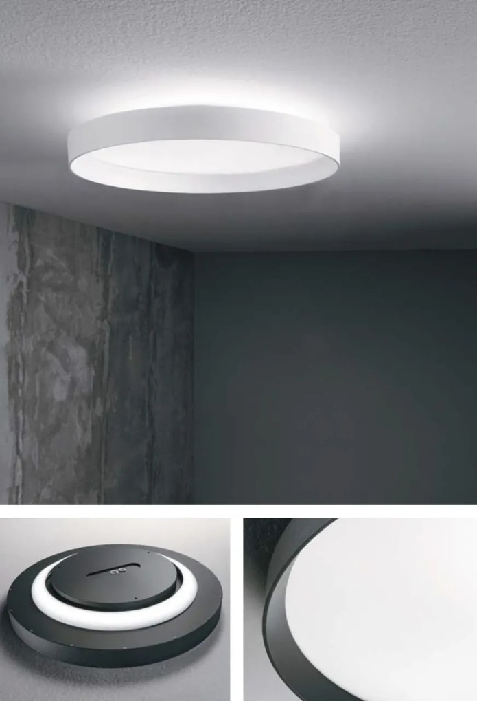 Plafoniera LED XXL moderna Fly pl d90 4000k negru