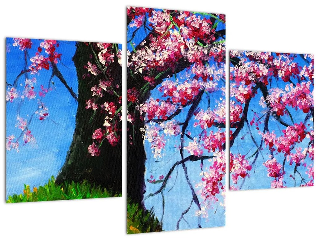 Tablou - Cireș înflorit - pictură (90x60 cm)