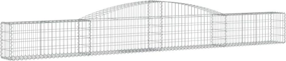 vidaXL Coș gabion arcuit 400x30x40/60 cm fier galvanizat