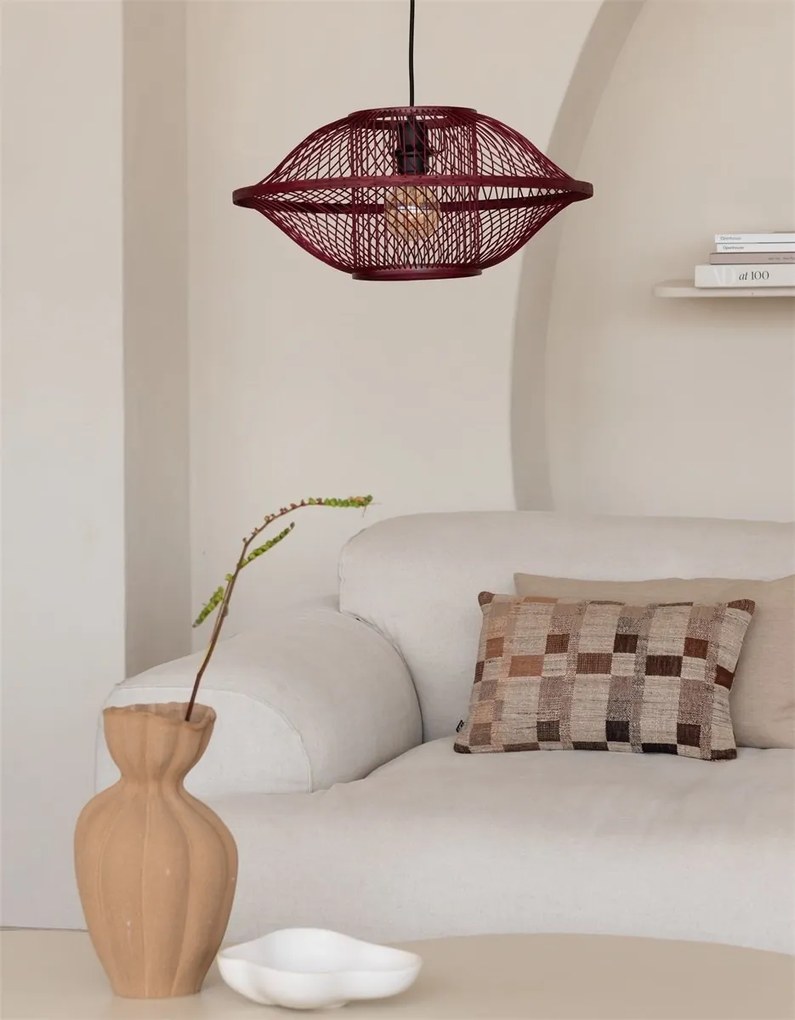 Lustra/Pendul Eco, Bambus, Maui visiniu, S