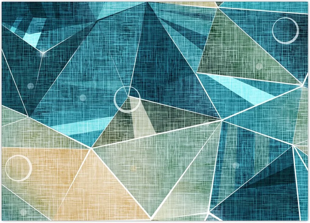 Tablou - Abstract turcoaz (70x50 cm)