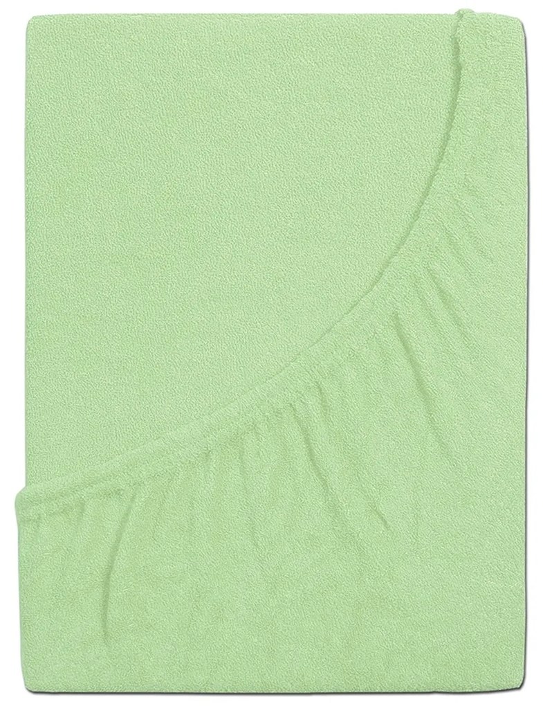 Cearșaf de pat 4Home din frotir Perfect verde, 180 x 200 cm