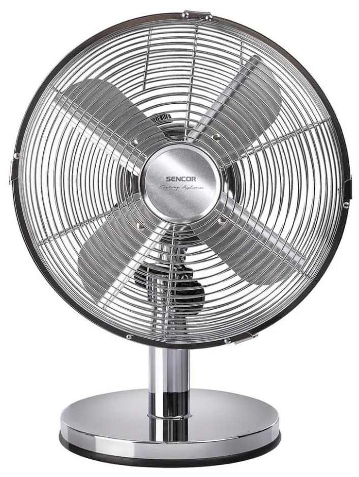 Ventilator de masă Sencor 30W/230V crom lucios
