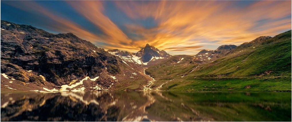 Tablou - Oglindirea în lacul montan (120x50 cm)