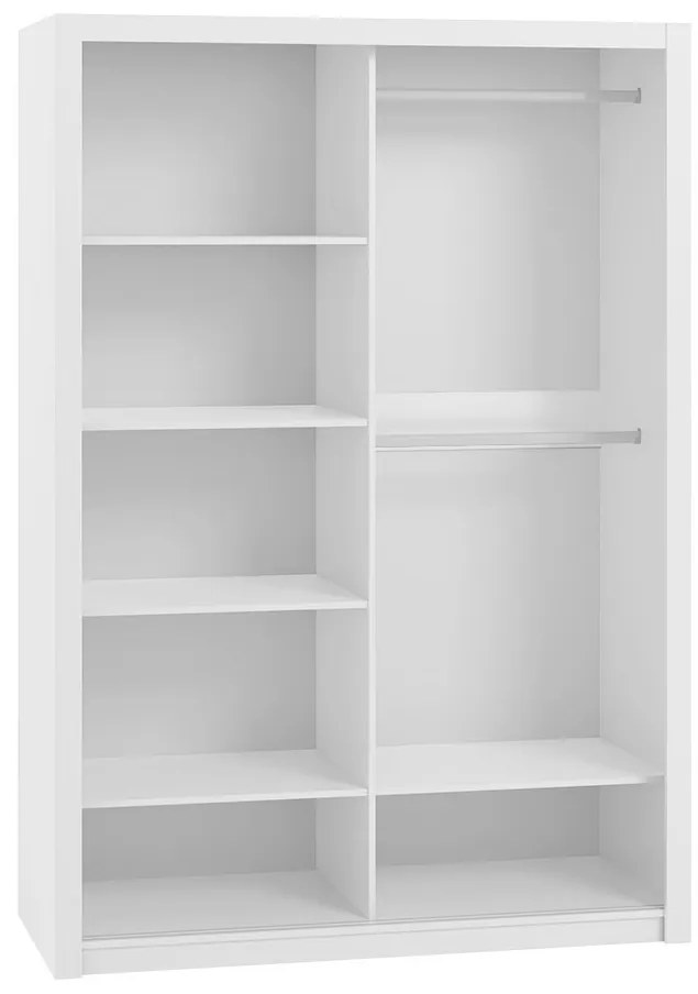 Dulap de haine cu uși culisante Klary SZ120 KE04 (Alb) . 1105733