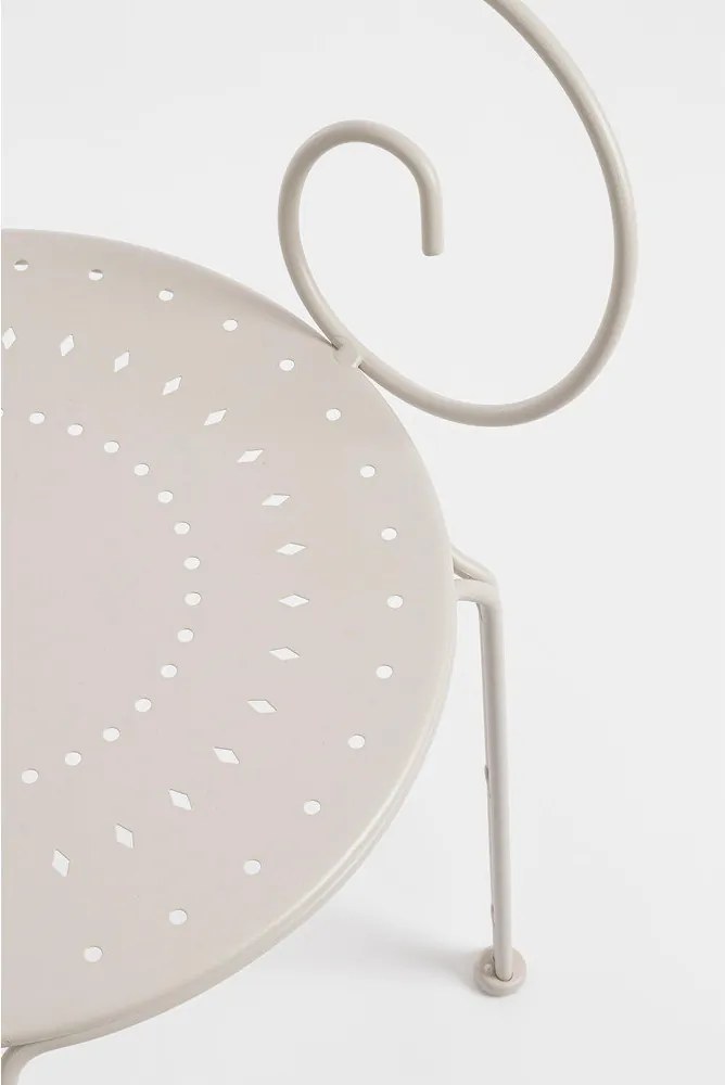 Scaun de grădină bej din metal Etienne – Bizzotto