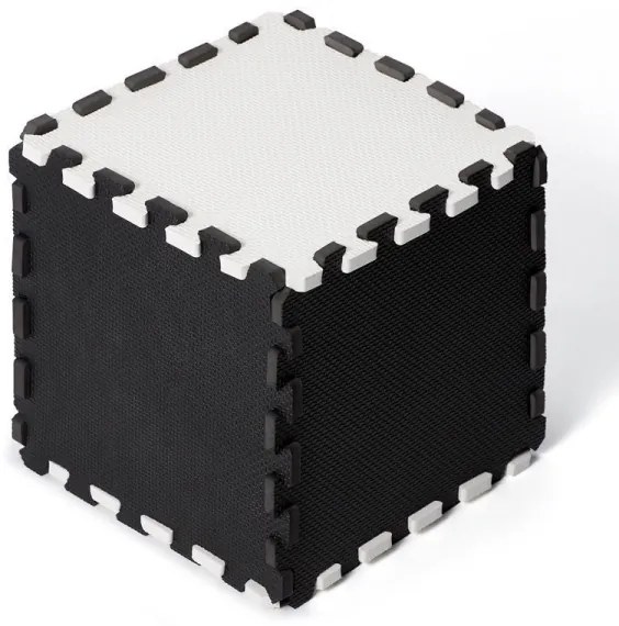 Puzzle din spumă LUNO 30 buc. negru/alb KINDERKRAFT