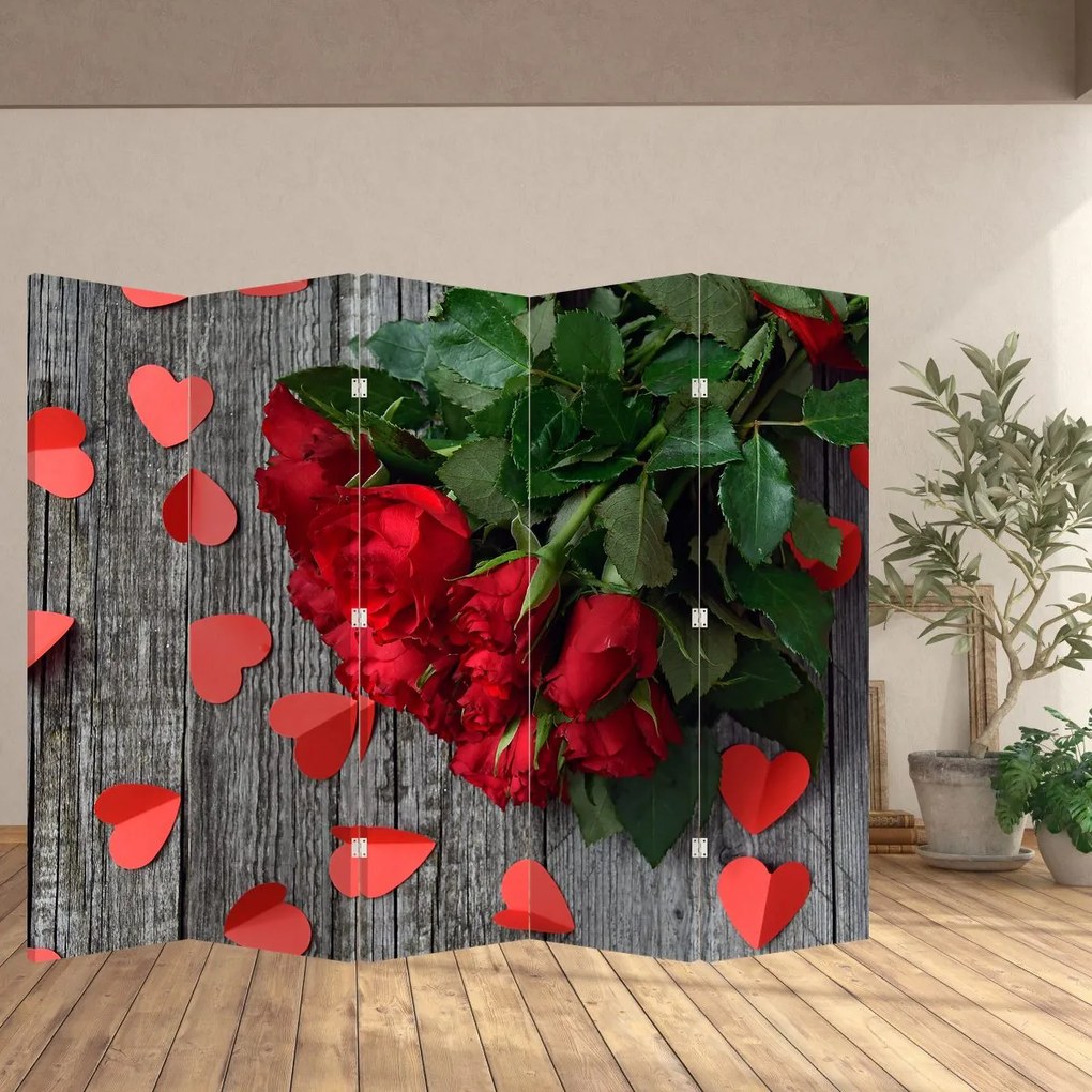 Paravan - Buchet de flori (210x170 cm)