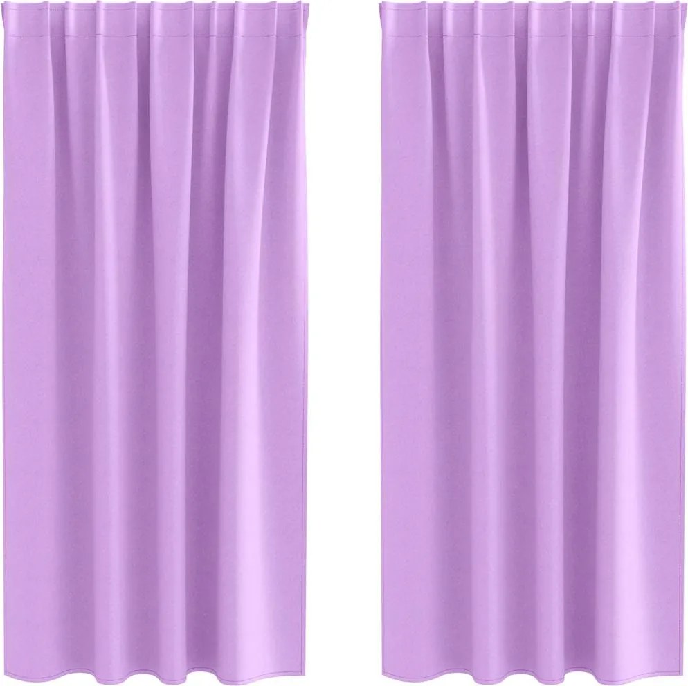 vidaXL Perdele Opaque cu Inel 2 pcs Violet 175 x 140 cm Poliester