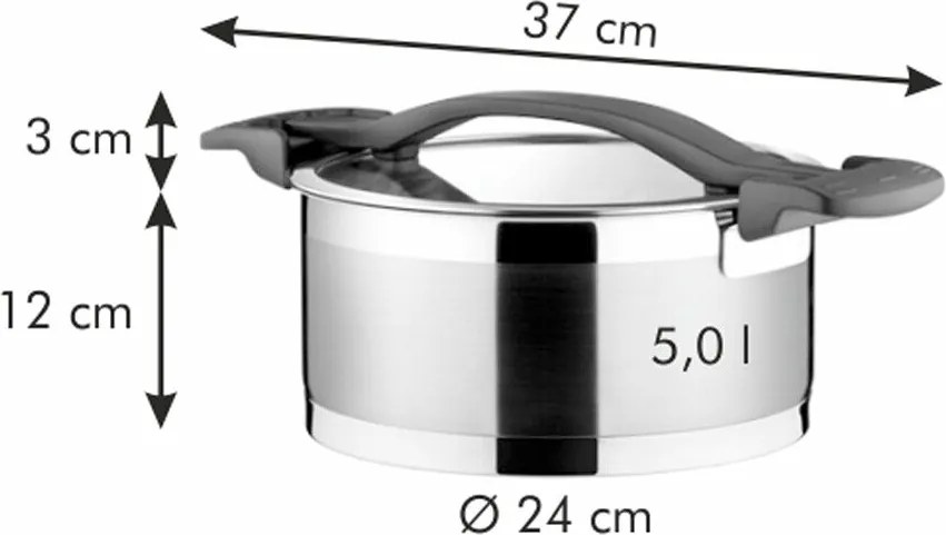 Tescoma Cratiță cu capac ULTIMA, 24 cm, diam. 24 cm