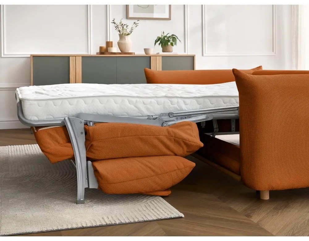 Canapea portocalie extensibilă 234 cm Ernest – Bobochic Paris