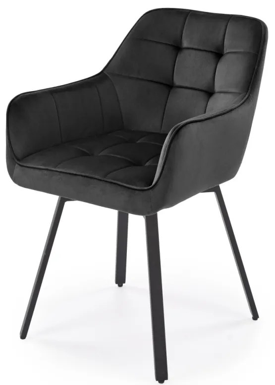 Scaun K588 velvet negru H82 cm