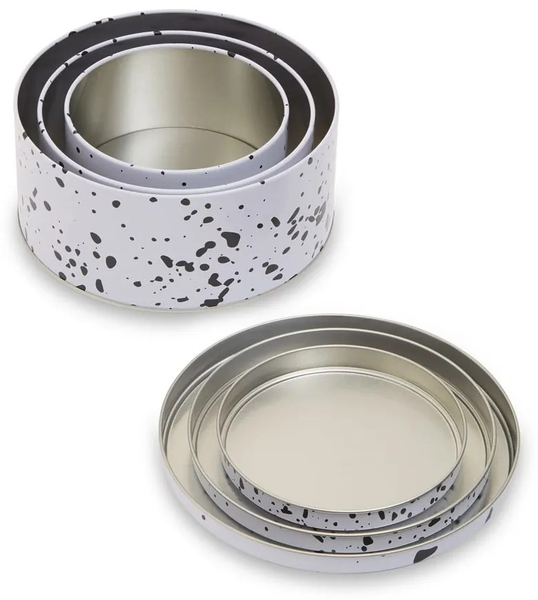 Recipiente 3 buc. din metal pentru prăjituri Speckled – Premier Housewares