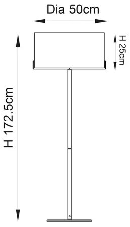 Lampadar Endon 72634 HAYFIELD 1xE27/40W/230V maro/gri