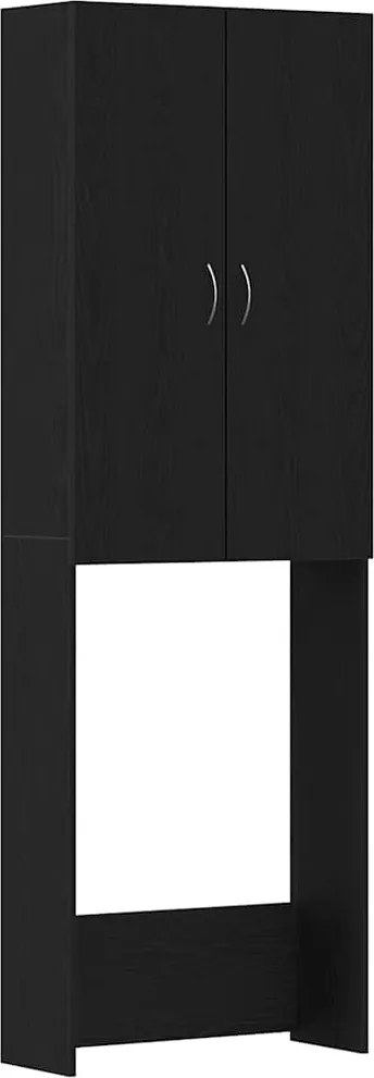 vidaXL Dulap mașina de spălat, stejar negru, 64x25,5x190 cm