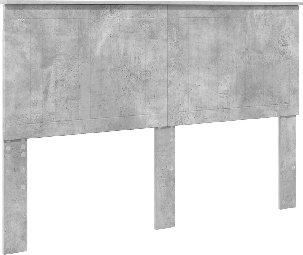vidaXL Tăblie cap cu headboard Gri din beton 150 cm Lemn compozit