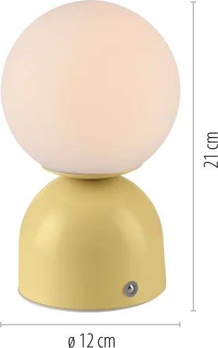 Schöner Wohnen 19218-81 - Lampă de masă LED RUDI, reglabilă, LED/1,2W/5V, galbenă