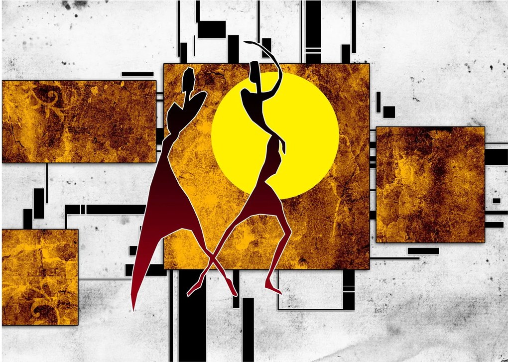 Tablou pe sticlă cu pictură epochală străveche (70x50 cm)