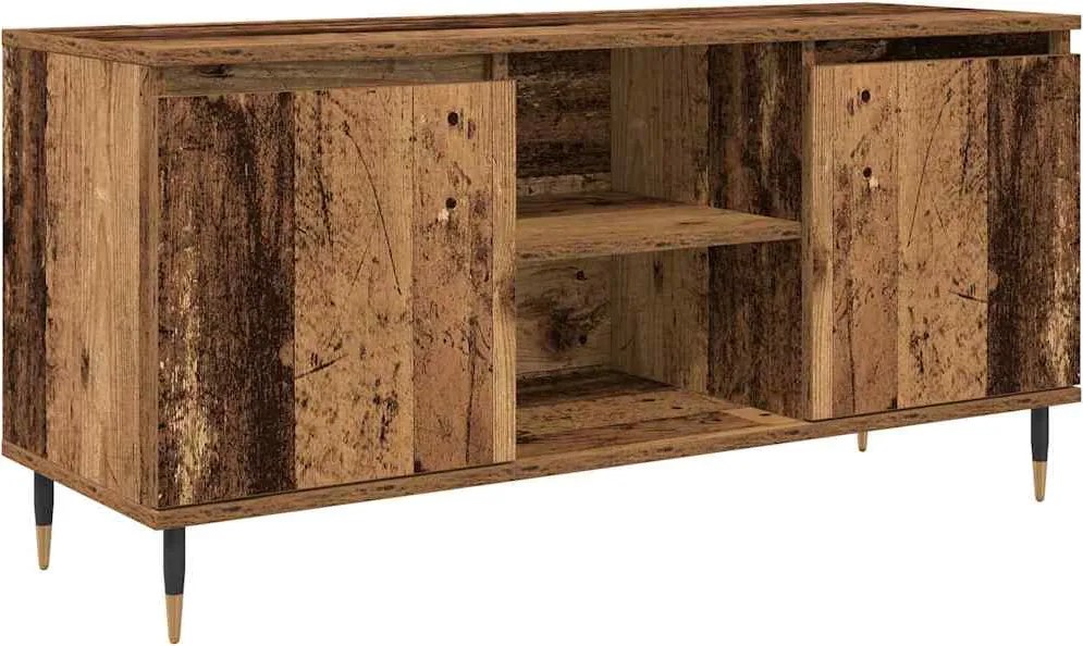 vidaXL Cabinet TV Lemn Vechi 104 x 35 x 50 cm Lemn compozit