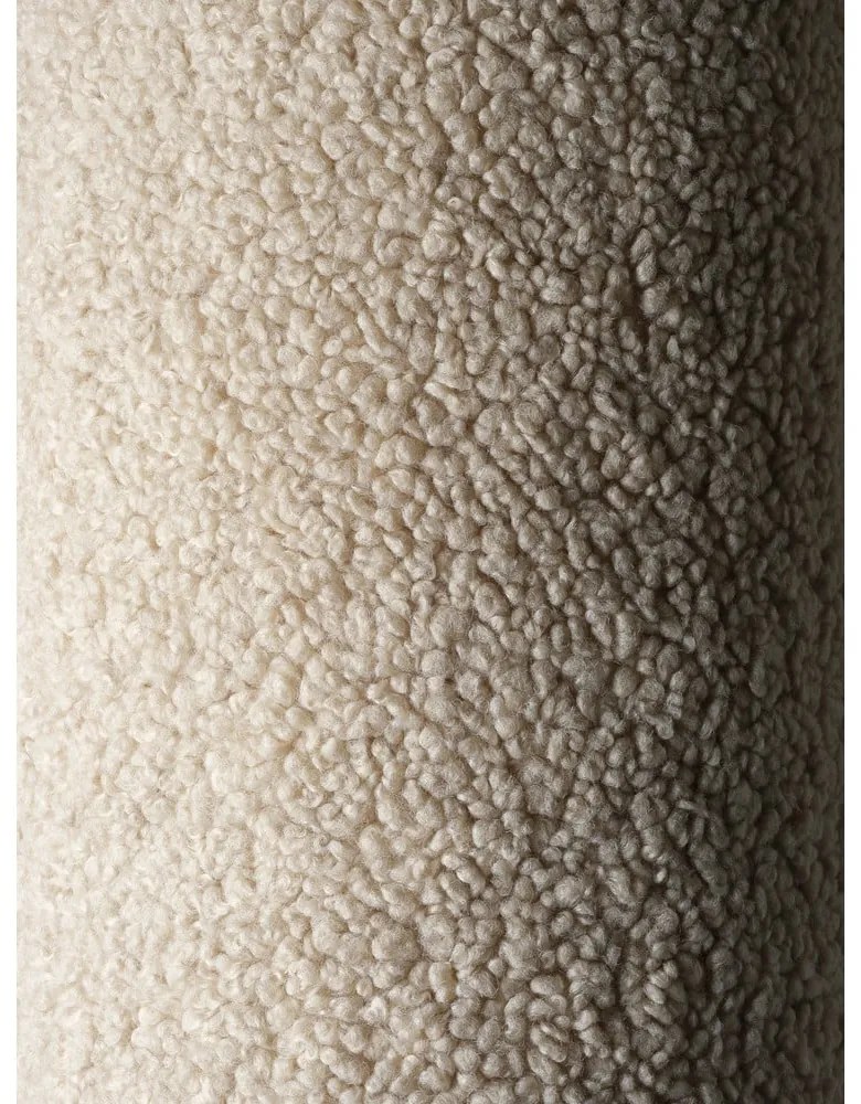 Fotoliu puf pentru copii maro deschis cu tapițerie din țesătură bouclé Square – Wigiwama