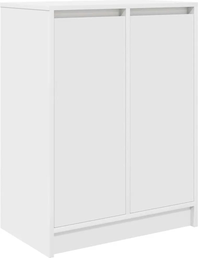 vidaXL Dulap pentru încălțăminte alb 57x34x76 cm lemn prelucrat