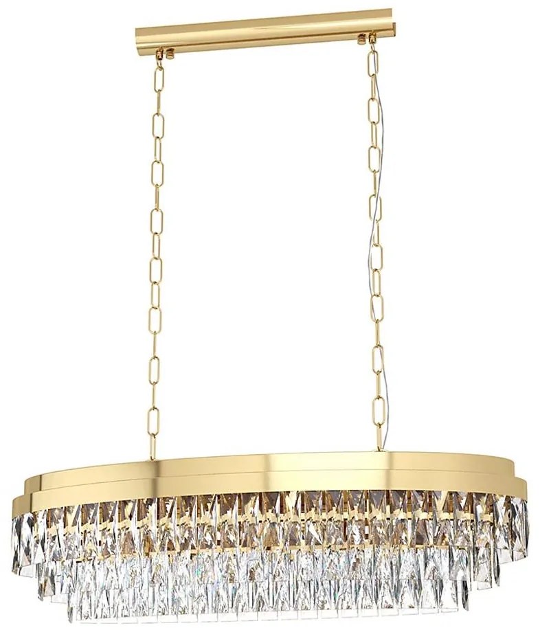 Lustră pe lanț Eglo 39462 VALPARAISO 10xE14/40W/230V auriu