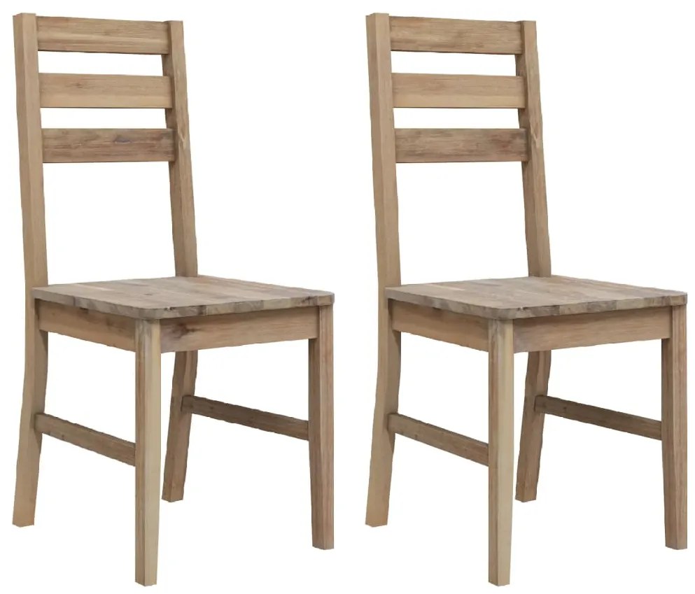 vidaXL Scaune de bucătărie, 2 buc., lemn masiv de acacia