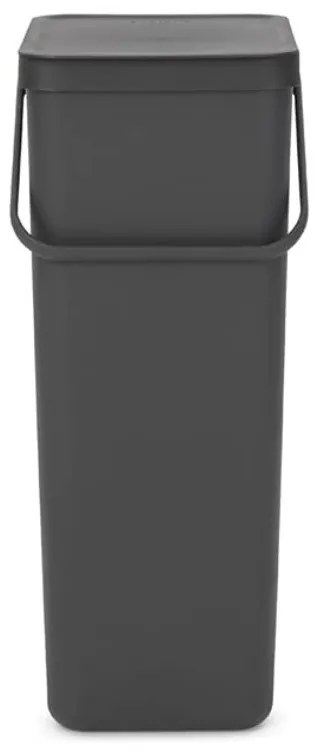 Cos de gunoi colectare selectiva Brabantia Sort&Go 1004140, 40 L, Maner, Montabil pe perete, Gri inchis