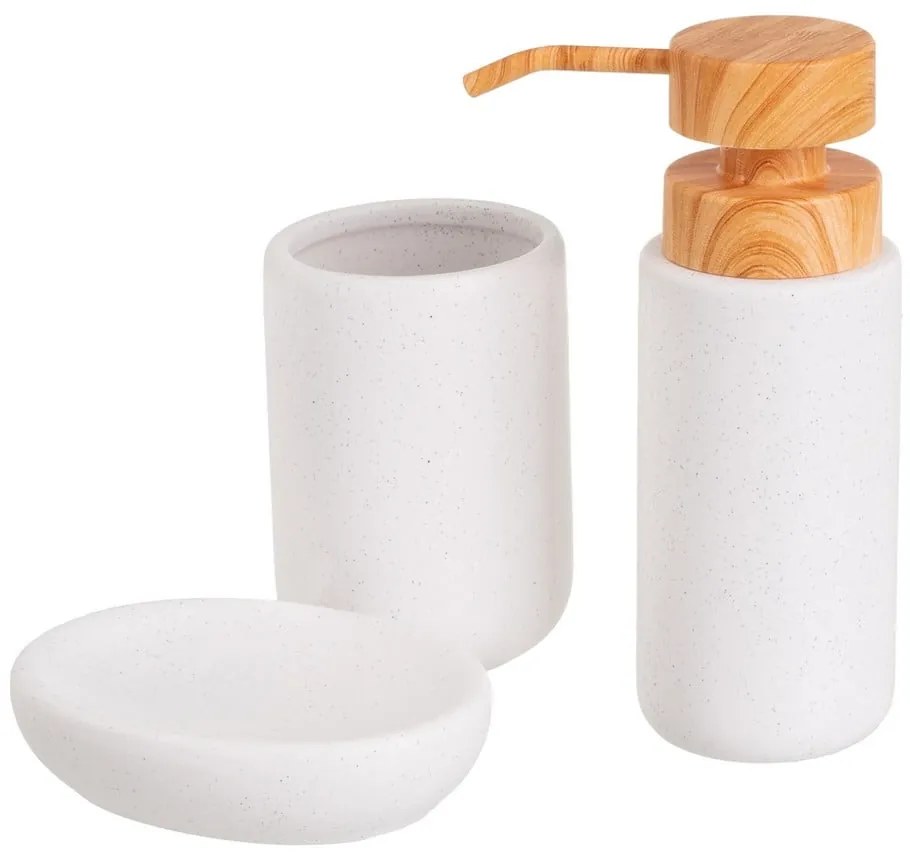 Set de accesorii de baie alb din ceramică – Casa Selección