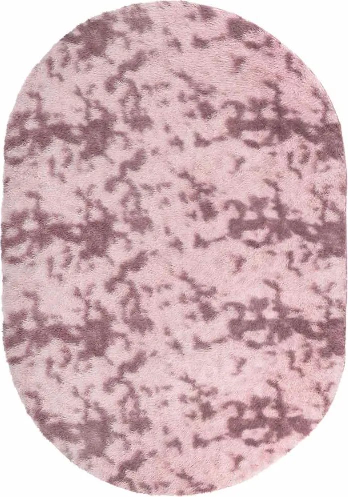 vidaXL Covor shaggy cu pom înalt, NAVARRA, roz praf, 300x200 cm