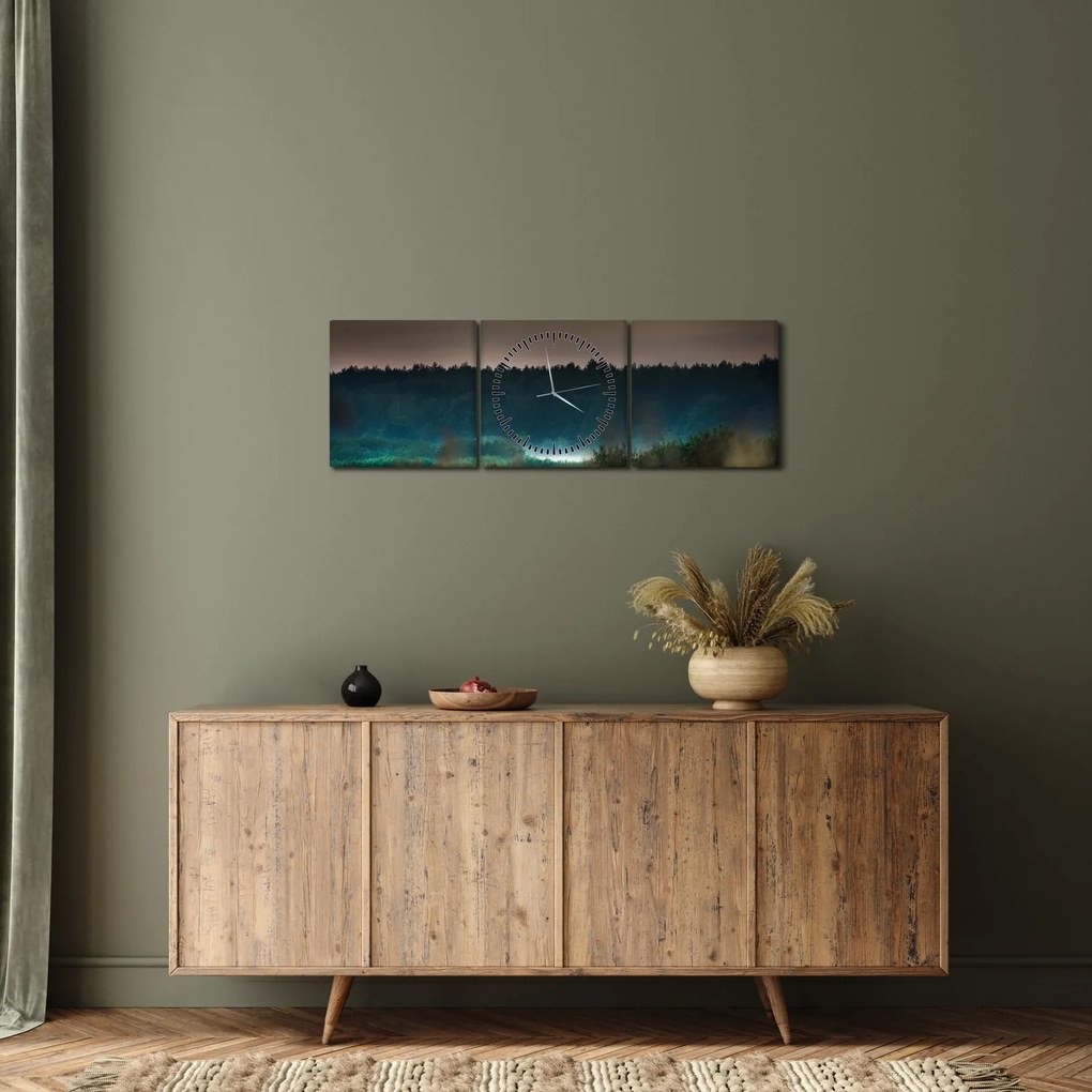 Tablou - Peisaj de munte (cu ceas) (90x30 cm)