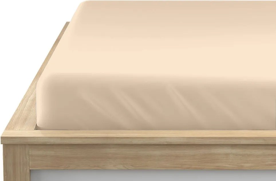 Cearsaf Jersey svetle bej 90 x 200 cm