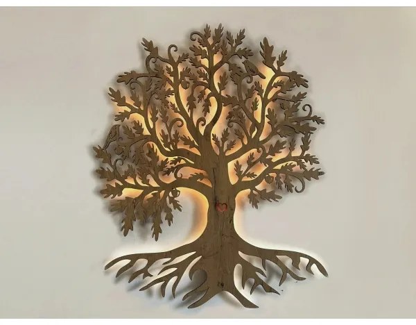 Li-Go 5732/DUB/S2 - Decorațiune LED de perete/10W/5V 20000 mAh 68x80 cm stejar