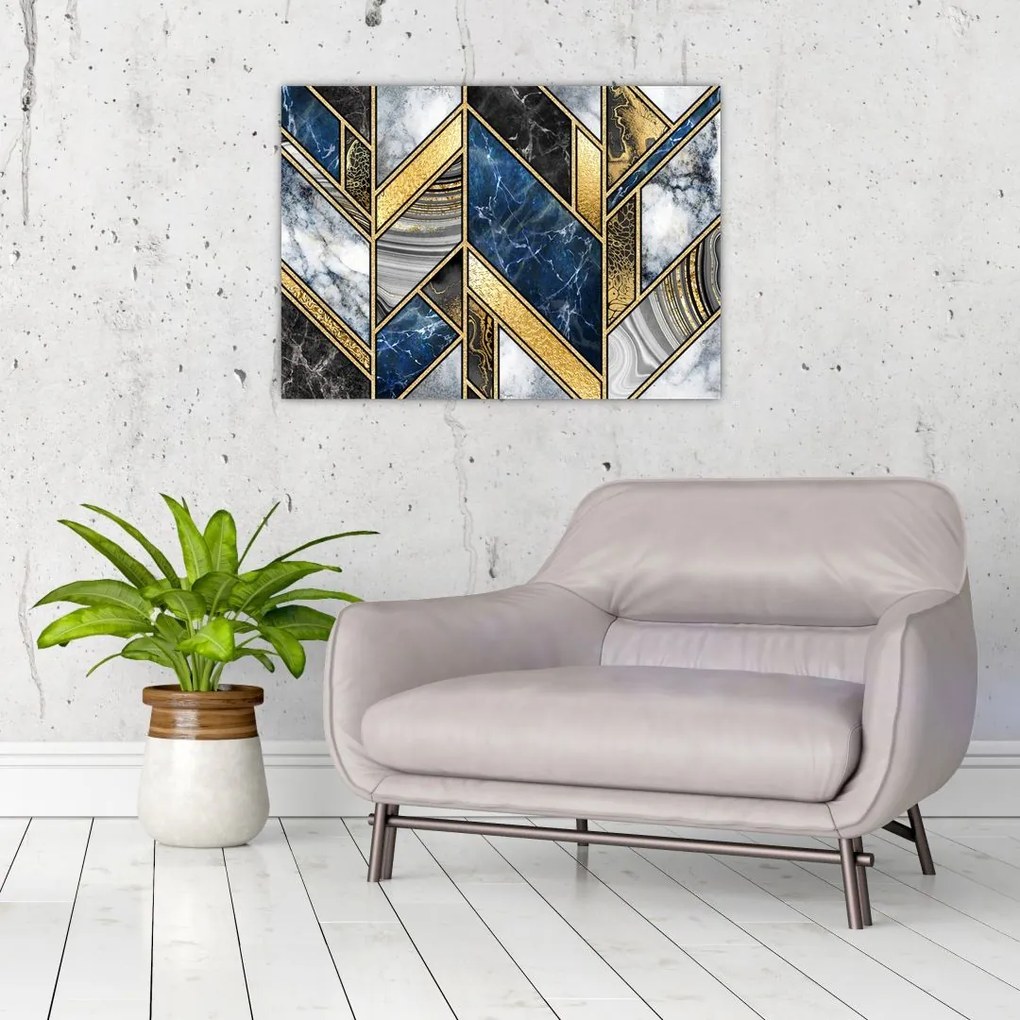 Tablou pe sticlă abstracției artistice (70x50 cm)